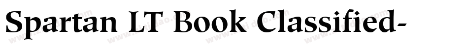 Spartan LT Book Classified字体转换